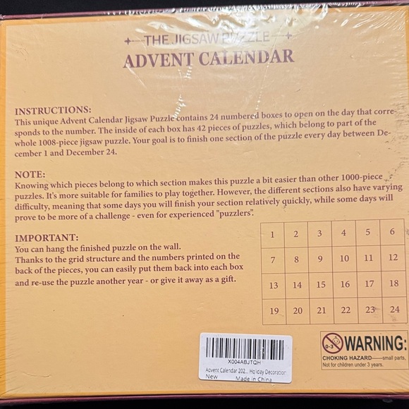 Christmas Advent Calendar Jigsaw Puzzle - Picture 6 of 6